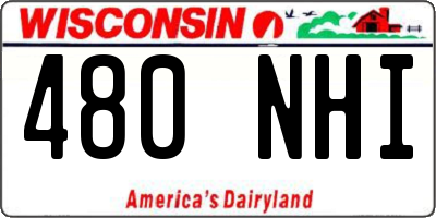WI license plate 480NHI