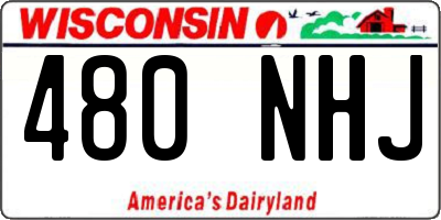 WI license plate 480NHJ