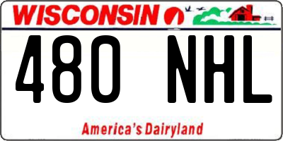 WI license plate 480NHL