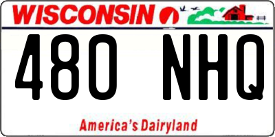 WI license plate 480NHQ