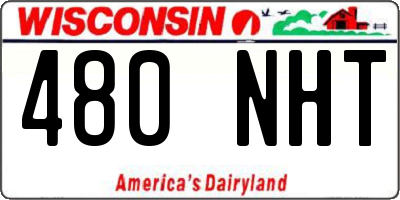WI license plate 480NHT