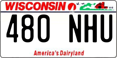 WI license plate 480NHU