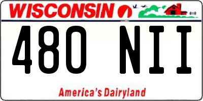 WI license plate 480NII
