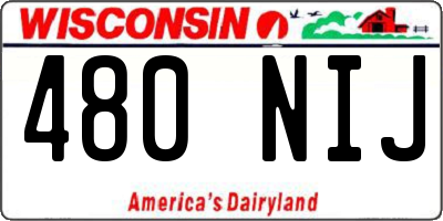 WI license plate 480NIJ