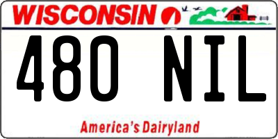 WI license plate 480NIL