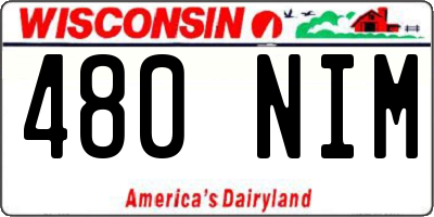 WI license plate 480NIM