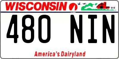 WI license plate 480NIN