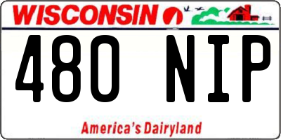 WI license plate 480NIP