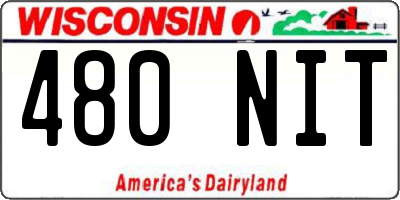 WI license plate 480NIT