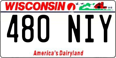 WI license plate 480NIY