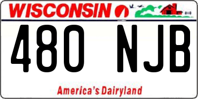 WI license plate 480NJB