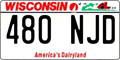 WI license plate 480NJD