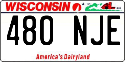 WI license plate 480NJE