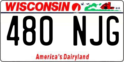 WI license plate 480NJG