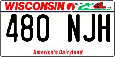 WI license plate 480NJH