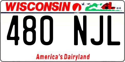 WI license plate 480NJL