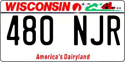 WI license plate 480NJR