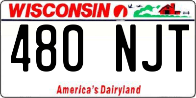 WI license plate 480NJT