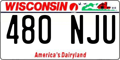 WI license plate 480NJU