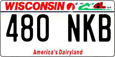 WI license plate 480NKB