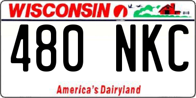 WI license plate 480NKC