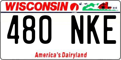 WI license plate 480NKE