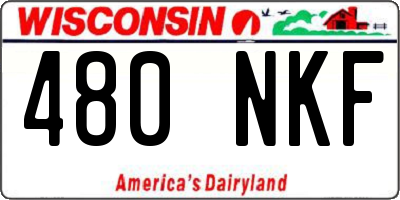 WI license plate 480NKF
