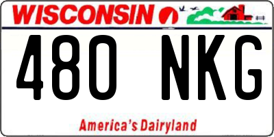 WI license plate 480NKG