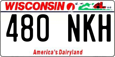 WI license plate 480NKH