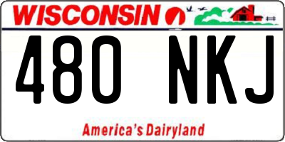 WI license plate 480NKJ