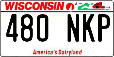 WI license plate 480NKP