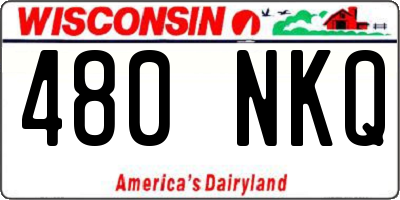 WI license plate 480NKQ