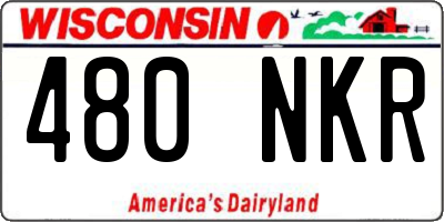 WI license plate 480NKR