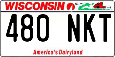 WI license plate 480NKT