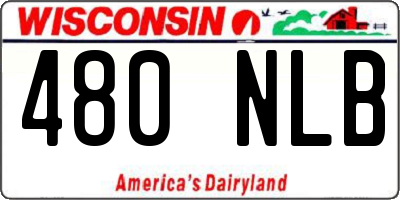 WI license plate 480NLB