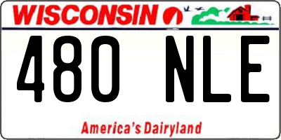WI license plate 480NLE