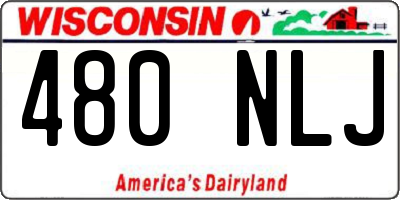 WI license plate 480NLJ