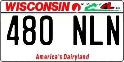 WI license plate 480NLN