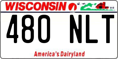 WI license plate 480NLT