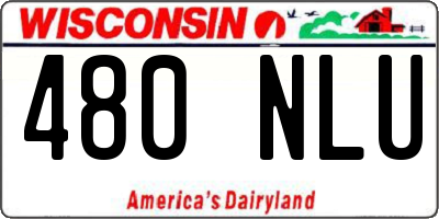 WI license plate 480NLU