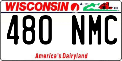 WI license plate 480NMC