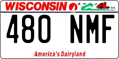 WI license plate 480NMF