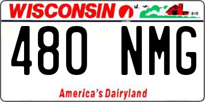WI license plate 480NMG