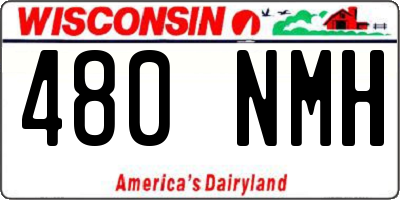 WI license plate 480NMH