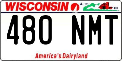 WI license plate 480NMT