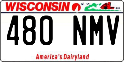WI license plate 480NMV
