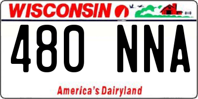 WI license plate 480NNA