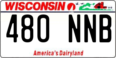 WI license plate 480NNB