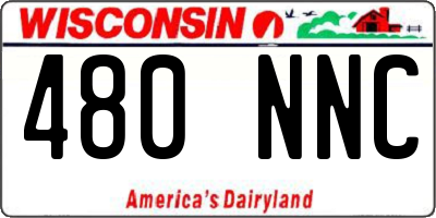 WI license plate 480NNC