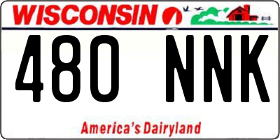 WI license plate 480NNK